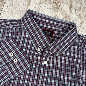 UNTUCKit Mens Dress Shirt XXL Navy/Red Long Sleeve Button Up Casual Dad Festive